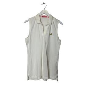 Augusta Golf Masters White Sleeveless Collar Polo Women Size Large Magnolia Lane